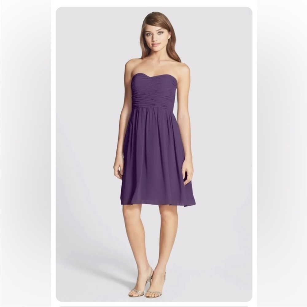Donna Morgan Silk Strapless Dress